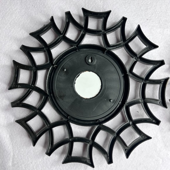 Set of 2 Sunburst Wall Mirrors Black‎ Gold Boho Decorative Accent Contemporary - Picture 8 of 10